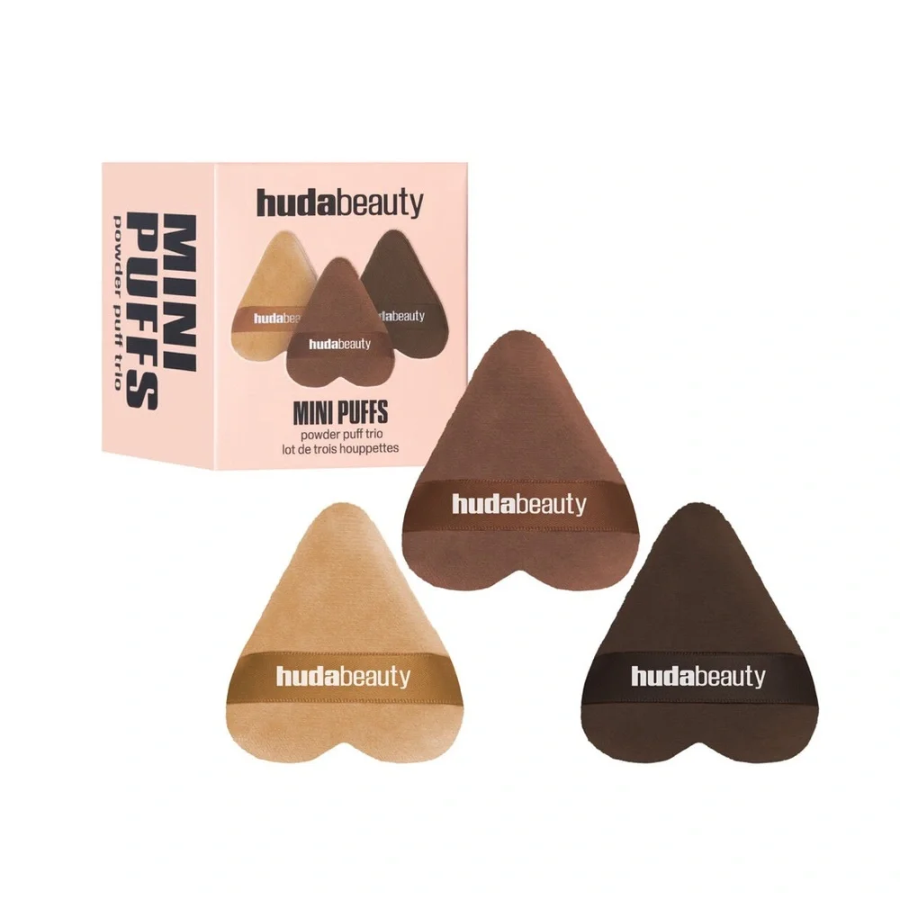HUDA Beauty🌸 Mini Puffs Powder Puff Trio NIB